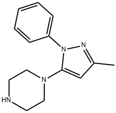 1-(3-Methyl-1-phenyl-5-pyrazolyl)piperazine Struktur