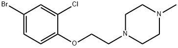 1-(2-(4-ブロモ-2-クロロフェノキシ)エチル)-4-メチルピペラジン 化学構造式