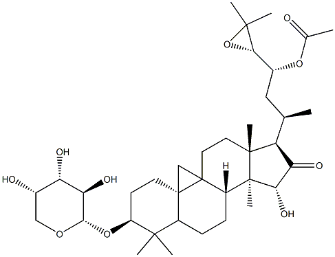 アセチルシミゲノール3-O-α-L-アラビノピラノシド 化学構造式