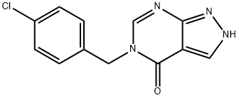 5-(4-chlorobenzyl)-1H-pyrazolo[3,4-d]pyriMidin-4(5H)-one 化学構造式