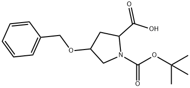 4-Benzyloxy-pyrrolidine-1,2-dicarboxylic acid 1-tert-butyl ester Structure