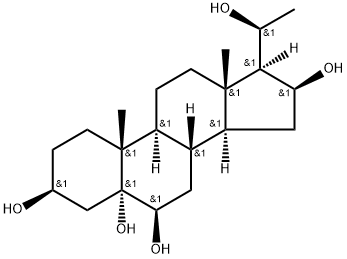 (16S,20S)-Pregnan-3beta,5alpha,6beta,16,20-pentaol Struktur