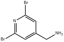 (2,6-二溴吡啶-4-基)甲胺, 408352-56-7, 结构式