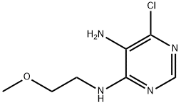 6-Chloro-N4-(2-Methoxy-ethyl)-pyriMidine-4,5-diaMine,408509-79-5,结构式