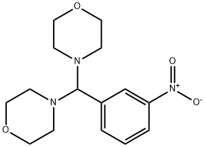 4,4'-[(3-硝基苯基)亚甲基]二吗啉 结构式