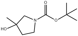 3-羟基-3-甲基吡咯烷-1-羧酸叔丁酯, 412278-02-5, 结构式