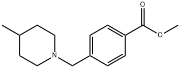 methyl 4-[(4-methylpiperidin-1-yl)methyl]benzoate Struktur