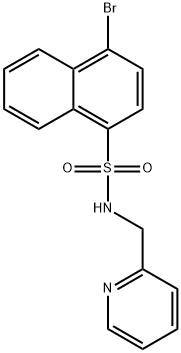 4-bromo-N-(pyridin-2-ylmethyl)naphthalene-1-sulfonamide, 419538-69-5, 结构式