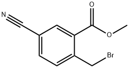 2-溴甲基-5-氰基苯甲酸甲酯,421551-82-8,结构式