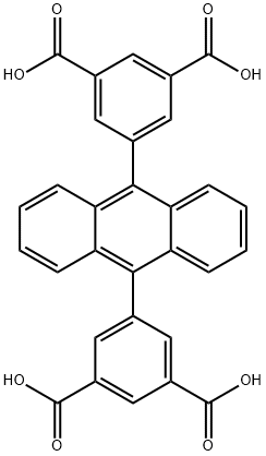 Diphenylethyne- 3, 3', 5, 5'-tetracarboxylic acid (PCN-14) 化学構造式