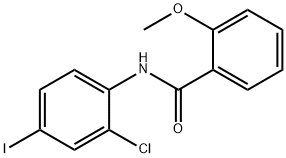 N-(2-クロロ-4-ヨードフェニル)-2-メトキシベンズアミド 化学構造式