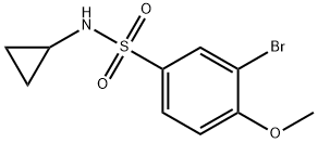 3-溴-N-环丙基-4-甲氧基苯磺酰胺 结构式