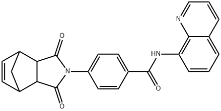 4-(1,3,3A,4,7,7A-六氢-1,3-二氧代-4,7-甲桥-2H-异吲哚-2-基)-N-8-喹啉基苯甲酰胺 结构式