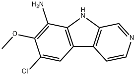 6-氯-7-甲氧基-9H-吡啶并[3,4-B]吲哚-8-胺,431886-96-3,结构式