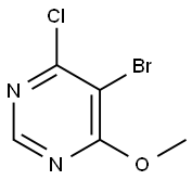 5-ブロモ-4-クロロ-6-メトキシピリミジン 化学構造式