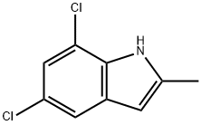 5,7-Dichloro-2-Methyl-1H-indole 化学構造式