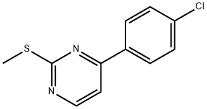 4-(4-クロロフェニル)-2-(メチルチオ)ピリミジン 化学構造式