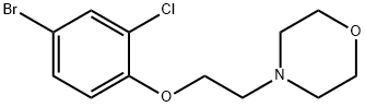 4-(2-(4-ブロモ-2-クロロフェノキシ)エチル)モルホリン 化学構造式