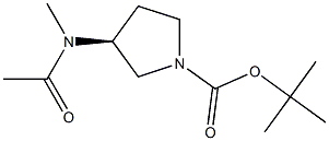 (S)-3-(Acetyl-Methyl-aMino)-pyrrolidine-1-carboxylic acid tert-butyl ester Struktur