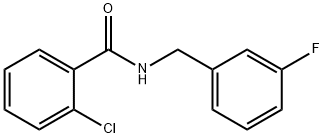 2-chloro-N-(3-fluorobenzyl)benzamide Struktur