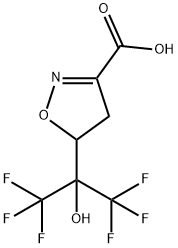 5-(1,1,1,3,3,3-Hexafluoro-2-hydroxypropan-2-yl)-4,5-dihydroisoxazole-3-carboxylic acid Struktur