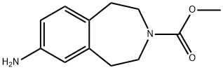 7-Amino-1,2,4,5-tetrahydro-3H-3-benzazepine-3-carboxylic acid methyl ester Struktur