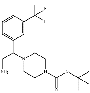 1-BOC-4-(2-氨基-1-(3-三氟甲基-苯基)乙基)-哌嗪,444892-60-8,结构式
