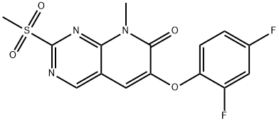 6-(2,4-Difluorophenoxy)-8-Methyl-2-(Methylsulfonyl)pyrido[2,3-d]pyriMidin-7(8H)-one 结构式