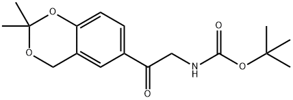 CarbaMic acid, [2-(2,2-diMethyl-4H-1,3-benzodioxin-6-yl)-2-oxoethyl]-, 1,1-diMethylethyl ester Structure