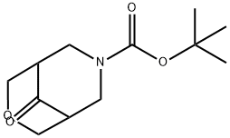 tert-Butyl 9-oxo-3-oxa-7-azabicyclo[3.3.1]nonane-7-carboxylate Struktur