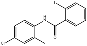 N-(4-氯-2-甲基苯基)-2-氟苯甲酰胺, 459130-69-9, 结构式