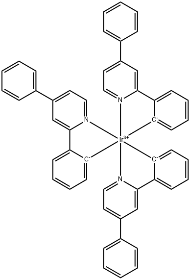 三[2-(4-苯基-吡啶-2-基)苯]合铱,459133-57-4,结构式