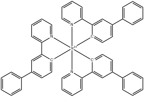 Tris[3-(2-pyridinyl)[1,1'-biphenyl]-4-yl]iridium Structure