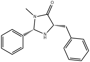 (2S,5S)-2-苯基-3-甲基-5-苄基-4-咪唑烷酮 结构式