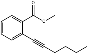 Methyl 2-(hex-1-yn-1-yl)benzoate Struktur