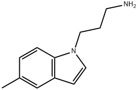 3-(5-甲基-1H-吲哚-1-基)丙-1-胺, 46276-89-5, 结构式