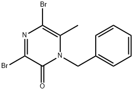 1-benzyl-3,5-dibroMo-6-Methylpyrazin-2(1H)-one 结构式