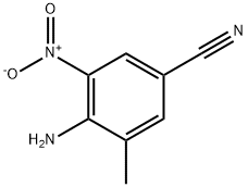 4-aMino-3-Methyl-5-nitro-benzonitrile 化学構造式