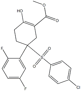 1-Cyclohexene-1-carboxylic acid,5-[(4-chlorophenyl)sulfonyl]-5-(2,5-difluorophenyl)-2-hydroxy-, Methylester