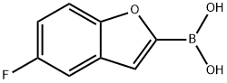 (5-フルオロベンゾフラン-2-イル)ボロン酸 化学構造式