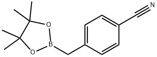 4-[(4,4,5,5-四甲基-1,3,2-二氧杂环戊硼烷-2-基)甲基]苯甲腈,475250-43-2,结构式