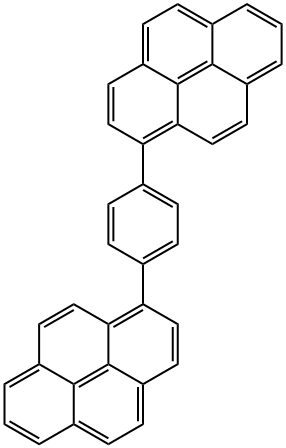 1,4-ジ(1-ピレニル)ベンゼン 化学構造式