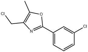 4-(CHLOROMETHYL)-2-(3-CHLOROPHENYL)-5-METHYLOXAZOLE 结构式