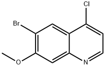 6-broMo-4-chloro-7-Methoxy-quinoline Struktur