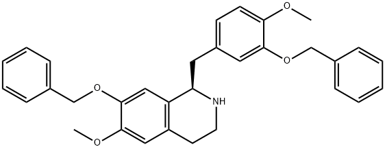 (R)-1,2,3,4-Tetrahydro-6-Methoxy-1-[[4-Methoxy-3-(phenylMethoxy)phenyl]Methyl]-7-(phenylMethoxy)isoquinoline Structure