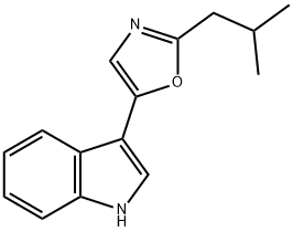 5-(1H-吲哚基)2-异丁基恶唑,477951-20-5,结构式