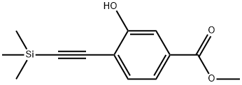 Methyl 3-hydroxy-4-((triMethylsilyl)ethynyl)benzoate Struktur