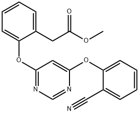 2-(2-((6-(2-氰基苯氧基)嘧啶-4-基)氧基)苯基)乙酸甲酯, 478413-45-5, 结构式