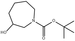 3-羟基氮杂环庚烷-1-甲酸叔丁酯, 478841-10-0, 结构式