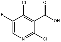2,4-二氯-5-氟-3-吡啶甲酸,480438-90-2,结构式